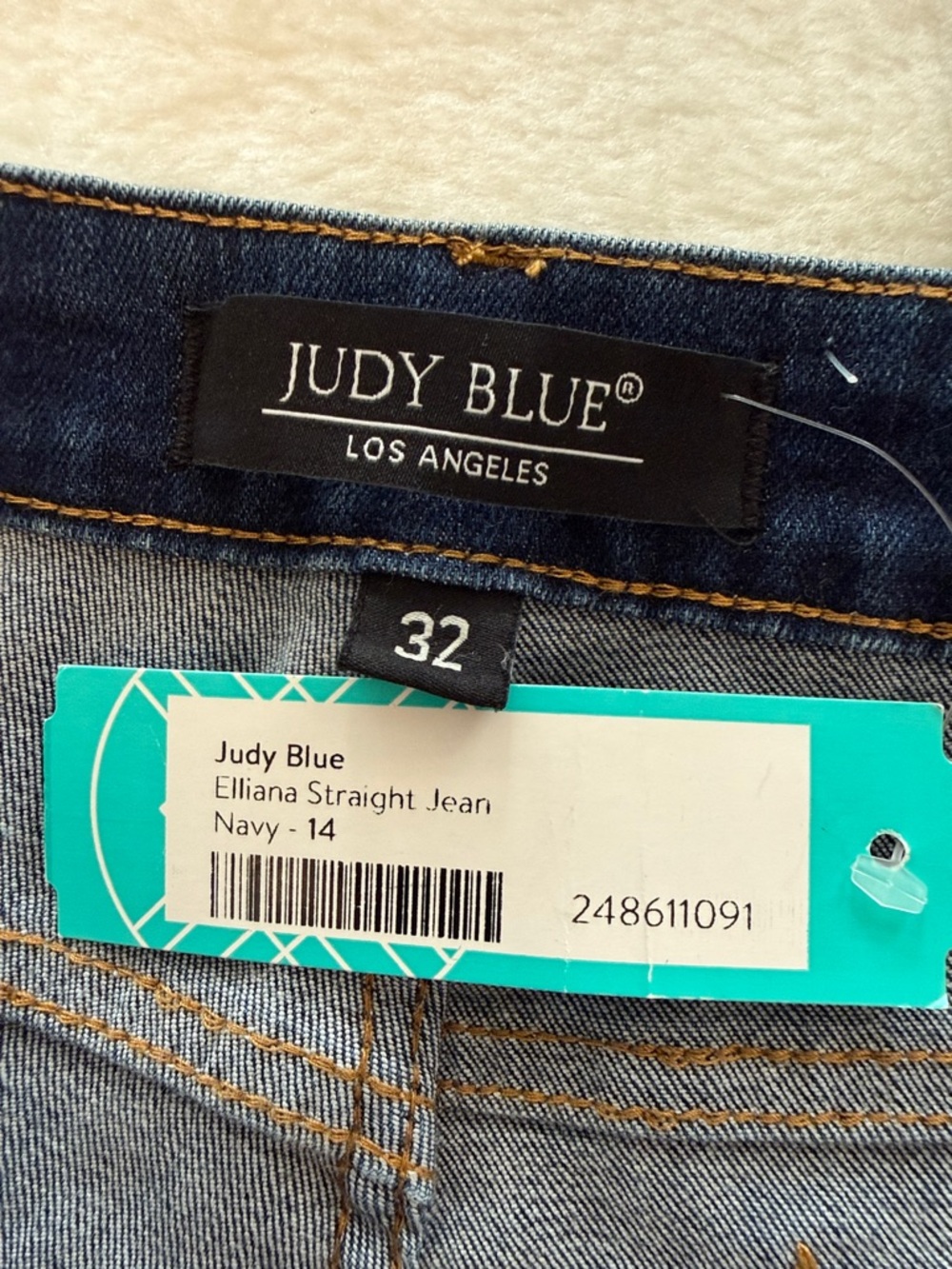 NWT - Judy Blue Ellianna Straight Jeans – Size 32 (14) Denim - Picture 9 of 15